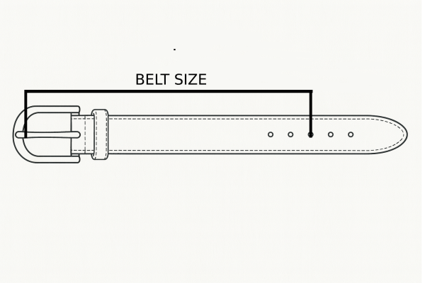 Dark Brown Leather Belt with Brass Buckle - Image 5